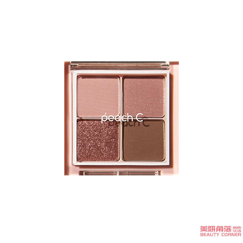 【自营】韩国Peach C 四色心动眼影盘 8g 