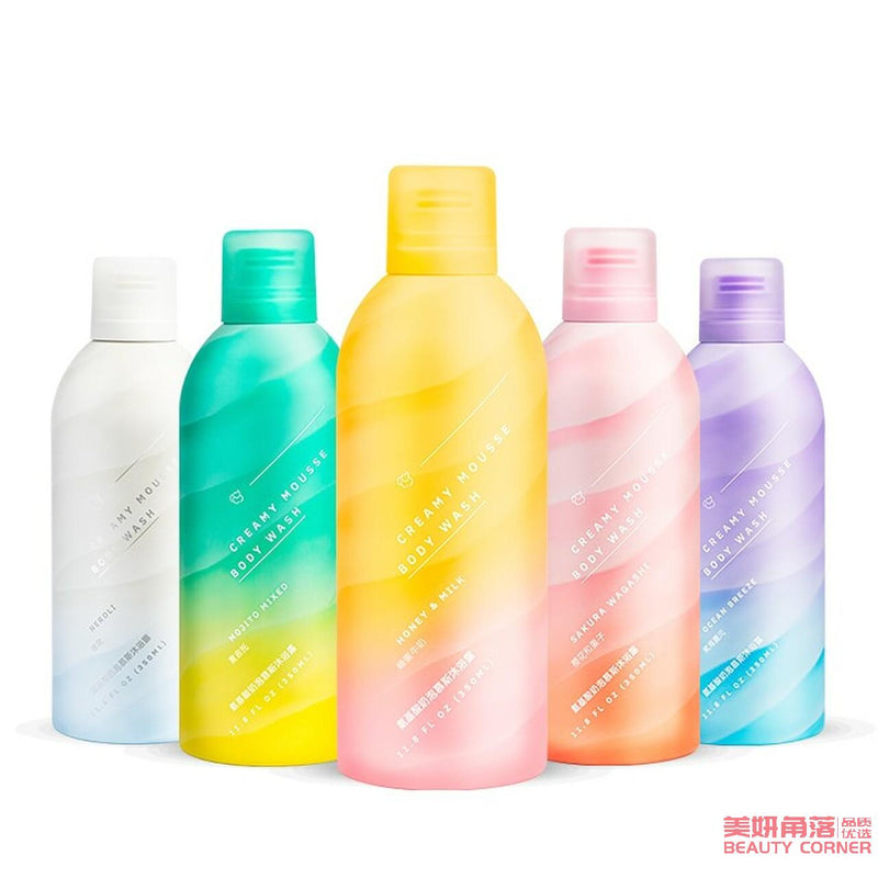 【自营】英国Triptych of lune三谷 氨基酸奶泡慕斯泡泡沐浴露 350ml 紫海熏风香型 焕亮滋润保湿补水