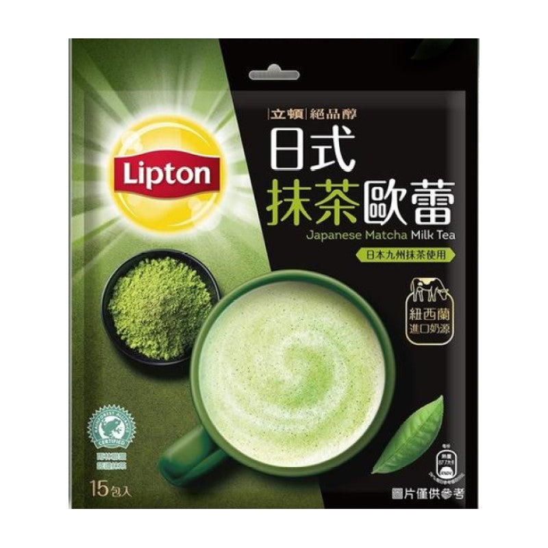 【自营】日本Lipton立顿 日式抹茶欧蕾 15包入 速溶抹茶味饮品