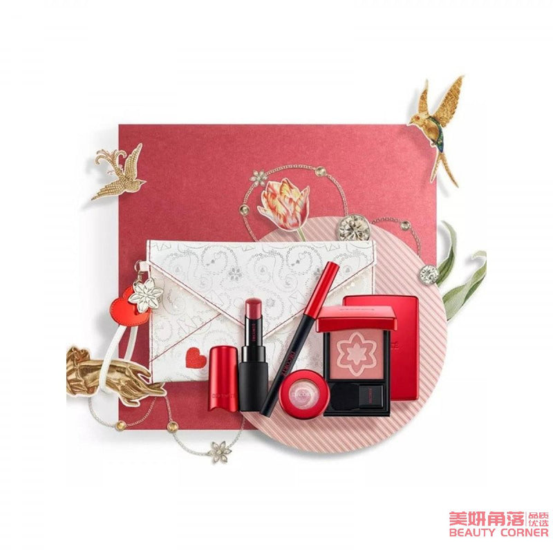 【自营】日本COSME DECORTE黛珂 日本本土版 圣诞限定彩妆套装 含口红 眼影膏 眼线胶笔 腮红 化妆包