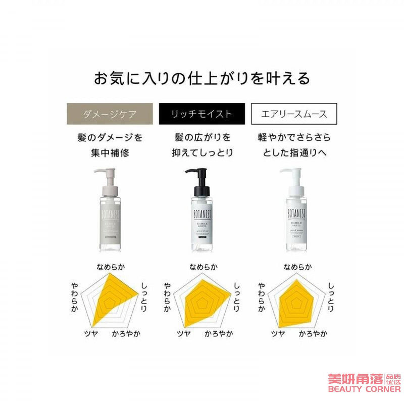 【自营】日本BOTANIST植物学家 植物清新护发精油 80ml 受损发质 莓果天芥香 修复染烫受损发质 滋养头发精华液