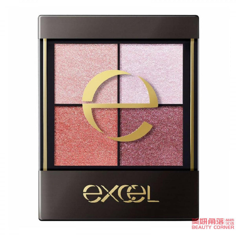 【自营】日本EXCEL 真我霓裳四色眼影 3.5g CS07 花样橘紫 珠光闪粉懒人眼影盘
