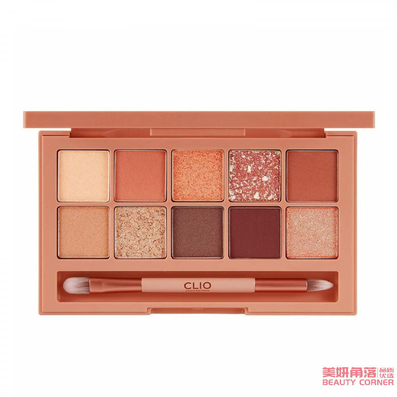 【自营】韩国CLUBCLIO珂莱欧 10色眼影盘 一盘装 4号色 Street Brick 街头砖红 INS超火亮片妆浪漫摩卡眼影盘