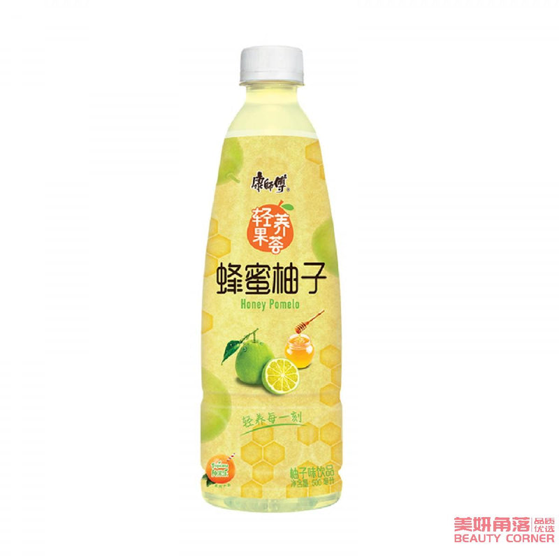【自营】中国MASTER KONG康师傅 轻养果荟 蜂蜜柚子果汁饮料 500ml
