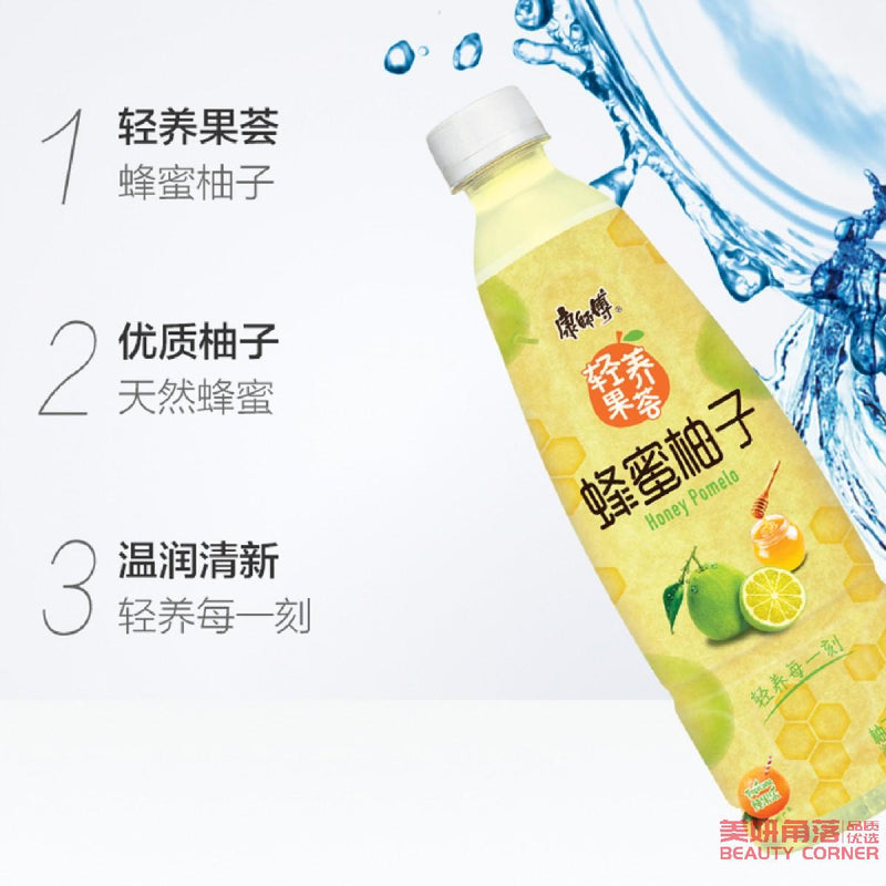 【自营】中国MASTER KONG康师傅 轻养果荟 蜂蜜柚子果汁饮料 500ml