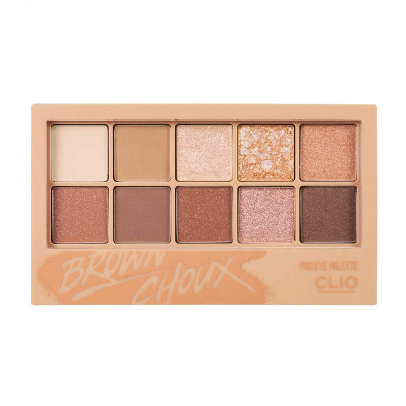 【自营】韩国CLUB CLIO珂莱欧 10色眼影盘 一盘装 2号色 Brown Choux 经典炫酷棕 INS超火亮片妆浪漫摩卡眼影盘