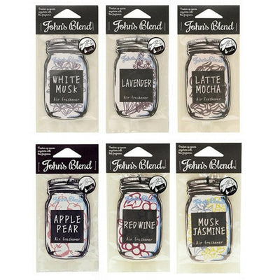 【自营】日本John's Blend 车载室内衣柜空气清新剂 小清新风香水香氛香薰悬挂卡片 1枚装 APPLE PEAR 苹果梨子香