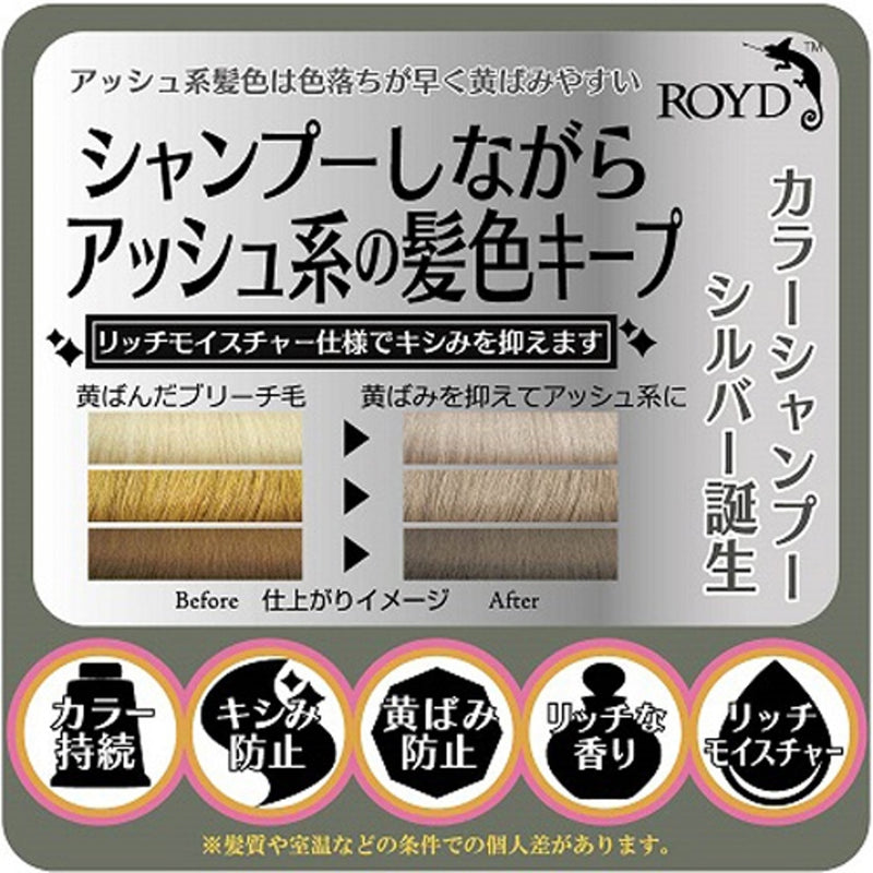 【自营】日本ROYD 颜色护理洗发水 300ml 护色固色锁色 银色灰色系