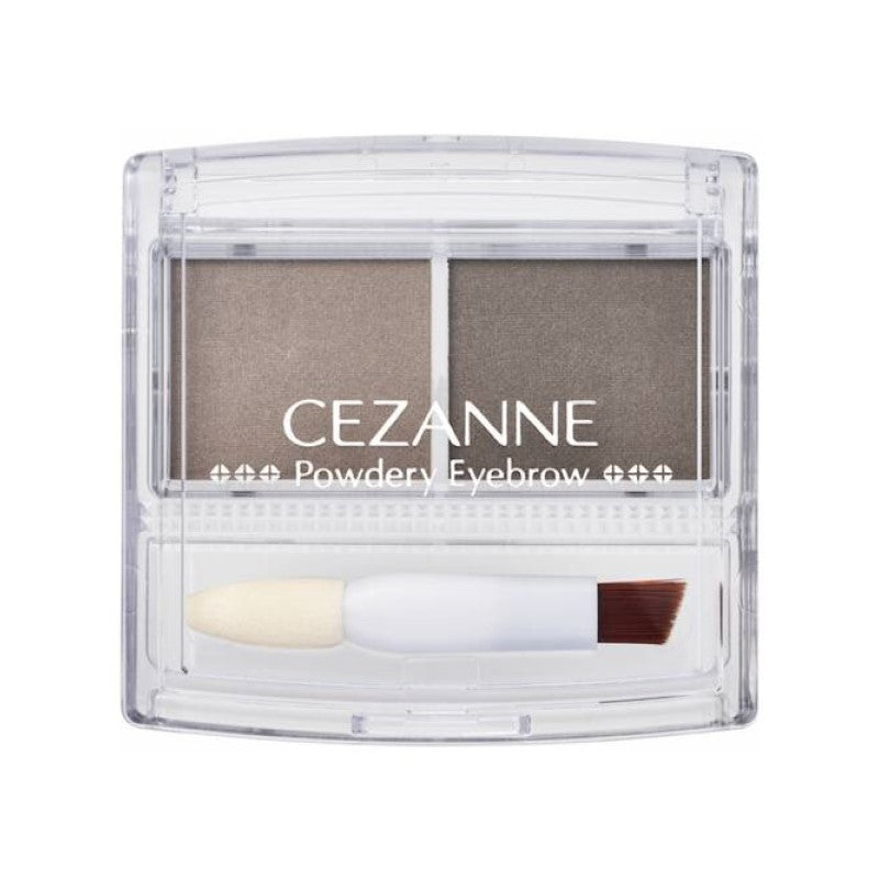 【自营】日本CEZANNE倩诗丽 双色眉粉 2g P3 自然灰+自然棕 均匀易上色持久防水不晕染
