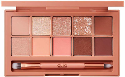 【自营】韩国CLUB CLIO珂莱欧 10色眼影盘 一盘装 3号色 Coral Talk 时尚珊瑚橙 INS超火亮片妆浪漫摩卡眼影盘