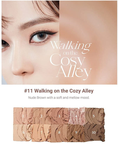 【自营】韩国CLUB CLIO珂莱欧 10色眼影盘 一盘装 11号 6g 静巷漫步