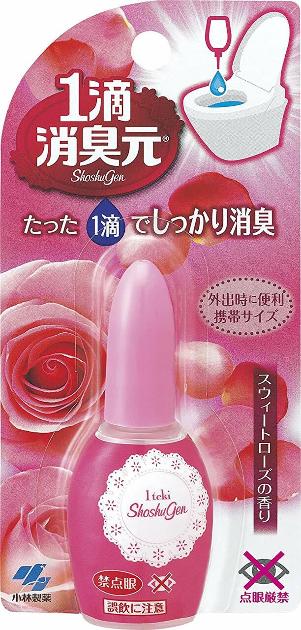 【自营】日本KOBAYASHI小林制药 一滴消臭元 马桶消臭红色花香 玫瑰香 20ml