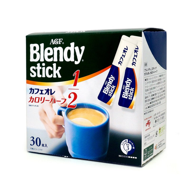 【自营】日本AGF BLENDY 三合一速溶低卡低热量 低脂牛奶咖啡 30条装