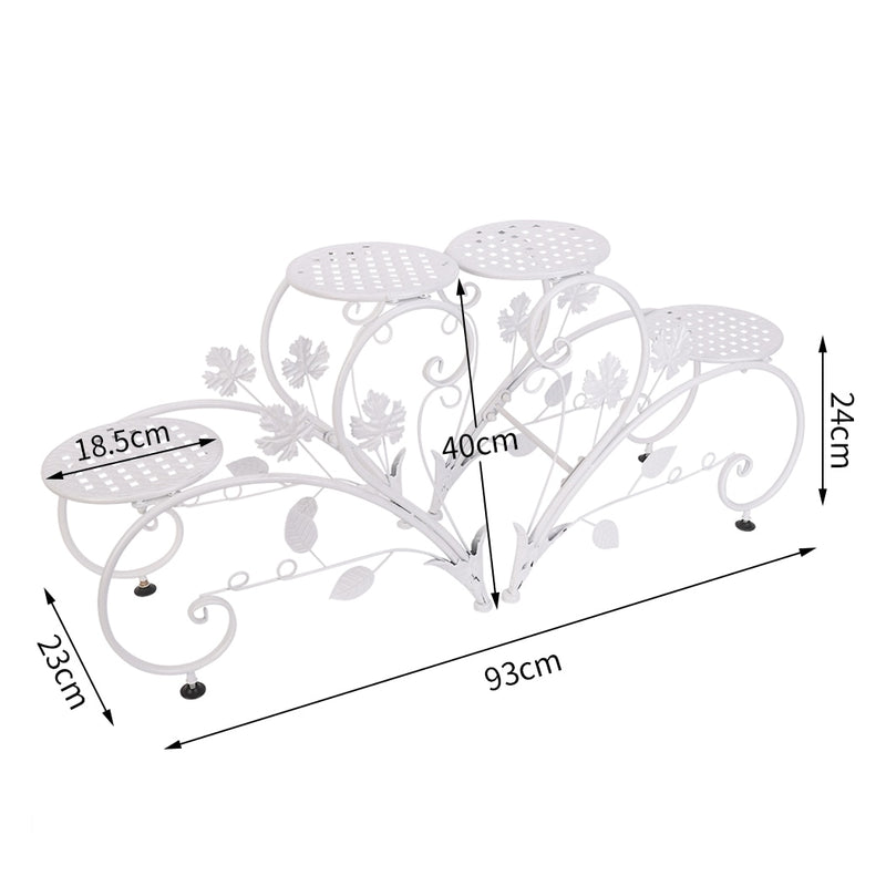 【美国仓】2件套经典高植物架艺术花盆架 花盆户外室内庭院摆件