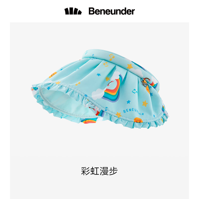 【自营】中国Beneunder蕉下 纭际系列贝壳儿童空顶防晒帽 儿童款 彩虹漫步 1顶 UPF50+ 帽箍两用 帽围可调 轻盈透气防紫外线夏季遮阳大檐帽