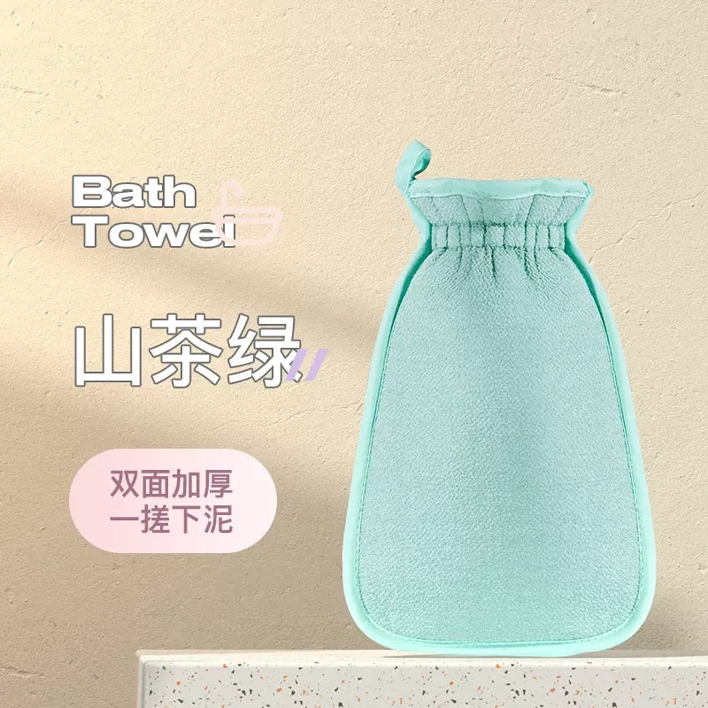 【自营】中国ALLSMILE哎哟咪 搓澡巾 山茶绿 1件装 家用强力搓泥粗砂搓灰手套双面洗澡巾搓澡神器