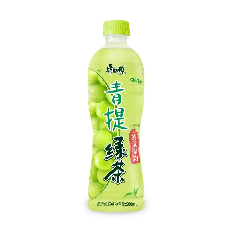 【自营】中国MASTER KONG康师傅 青提绿茶 500ml 馥郁甜润清新滋养果茶饮料