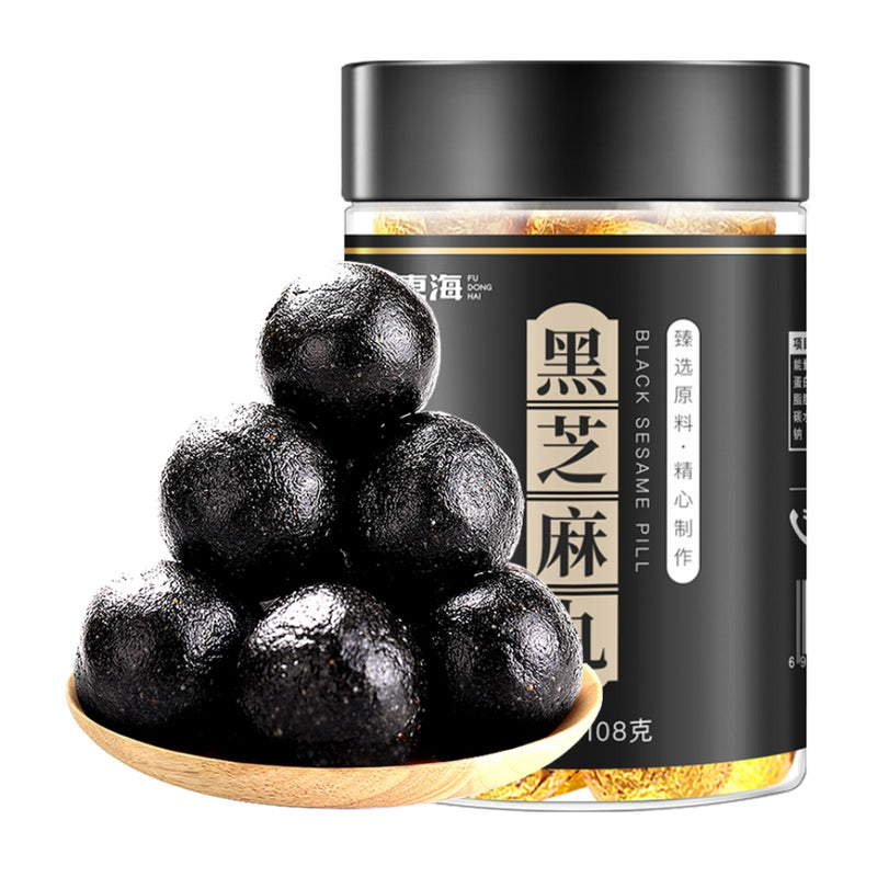 【自营】中国FU DONG HAI福东海 黑芝麻丸 108g 手工辟谷乌发蜂蜜黑芝麻球丸子养生丸