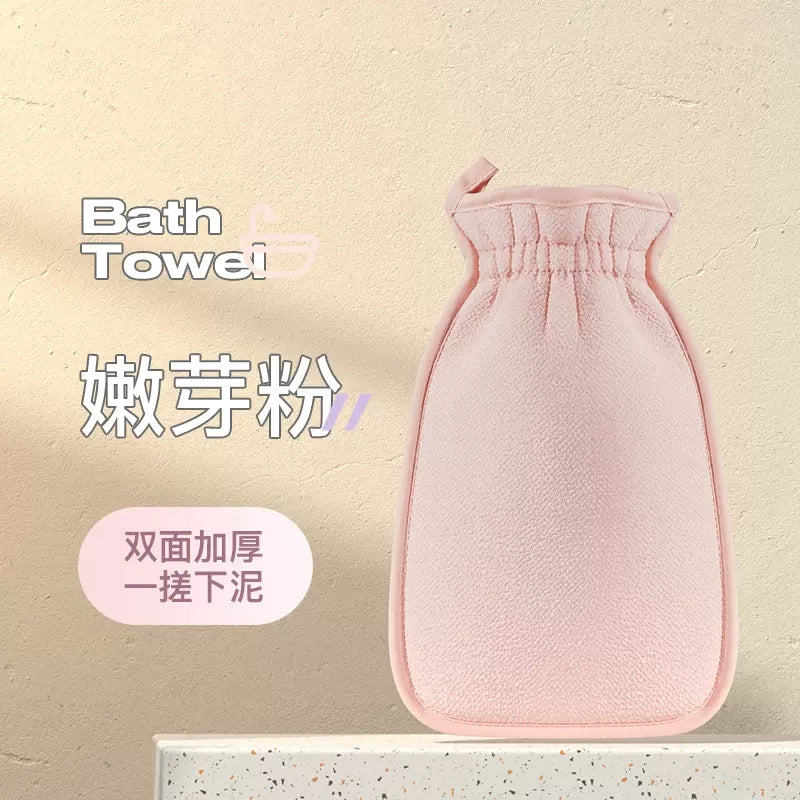 【自营】中国ALLSMILE哎哟咪 搓澡巾 嫩芽粉 1件装 家用强力搓泥粗砂搓灰手套双面洗澡巾搓澡神器