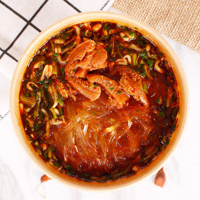【自营】中国SHIZUREN食族人 麻辣爆肚粉 150g/桶 网红爆肚粉 重庆红薯粉条粉丝 速食桶装