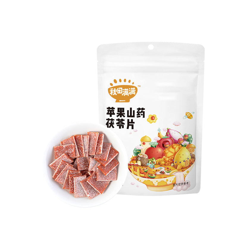 【自营】中国秋田满满 苹果山药茯苓果片 60g 水果片零食儿童零食