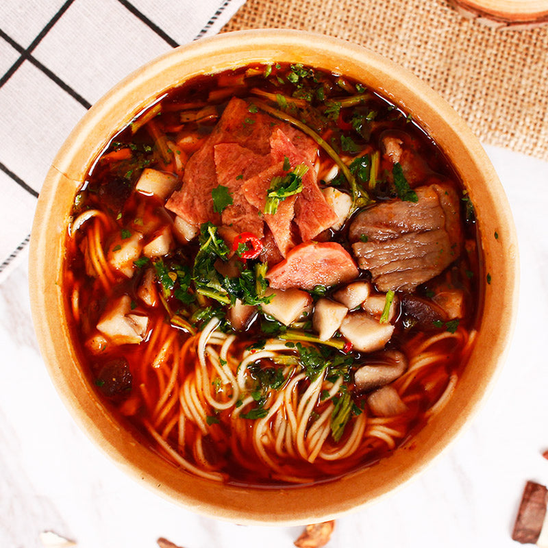 【自营】中国SHIZUREN食族人 私房牛肉面 100g/桶 网红牛肉面 非油炸速食方便面即食面 速食桶装