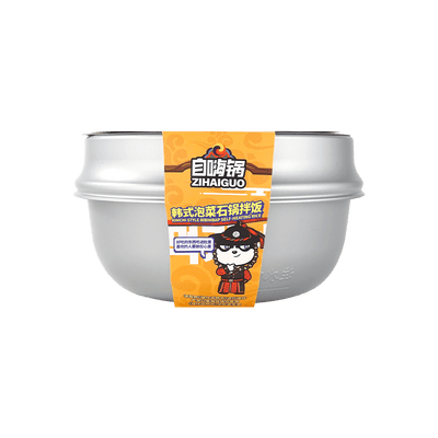 【自营】中国自嗨锅 韩式泡菜石锅拌饭 403g 网红夜宵懒人速食方便自热饭