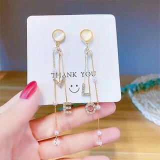 【花城珠宝饰品 美国直邮 】925纯银韩版潮流饰品耳环-love款
