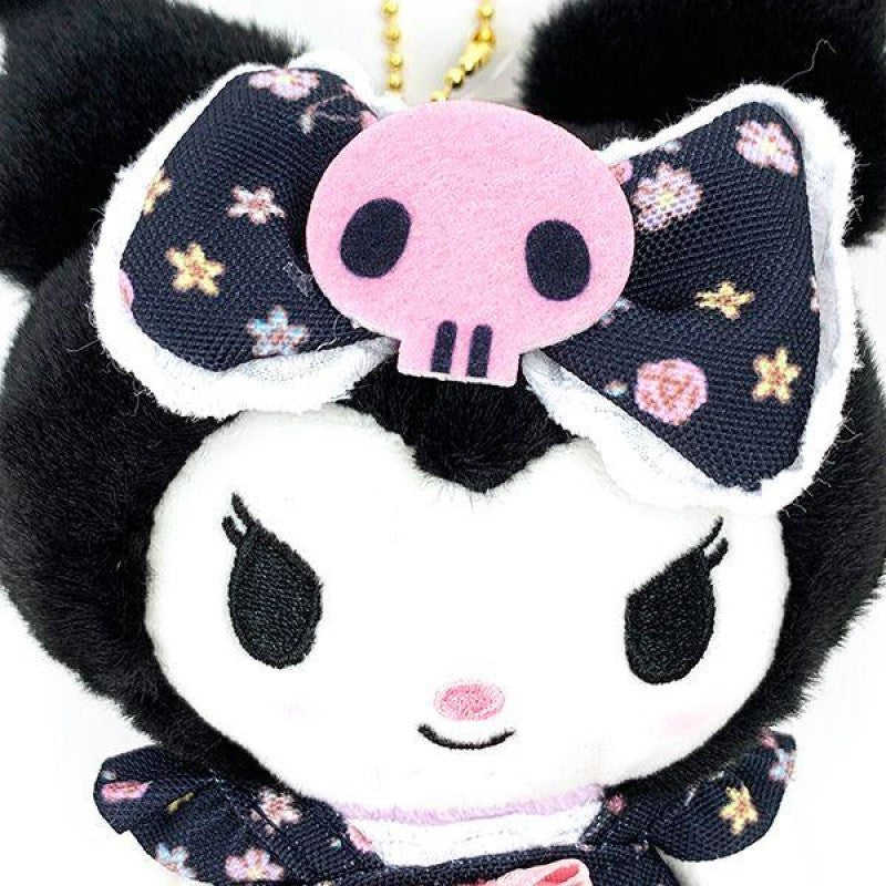 【自营】日本三丽鸥 吉祥物车挂包包挂饰钥匙扣 库洛米碎花蝴蝶结款 1个装